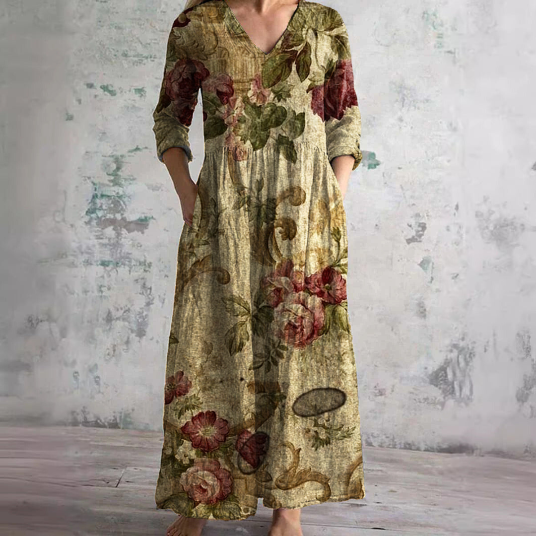 Camille™ V-Neck A-Line Summer Dress
