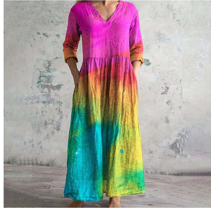 Liora™ V-Neck A-Line Summer Dress