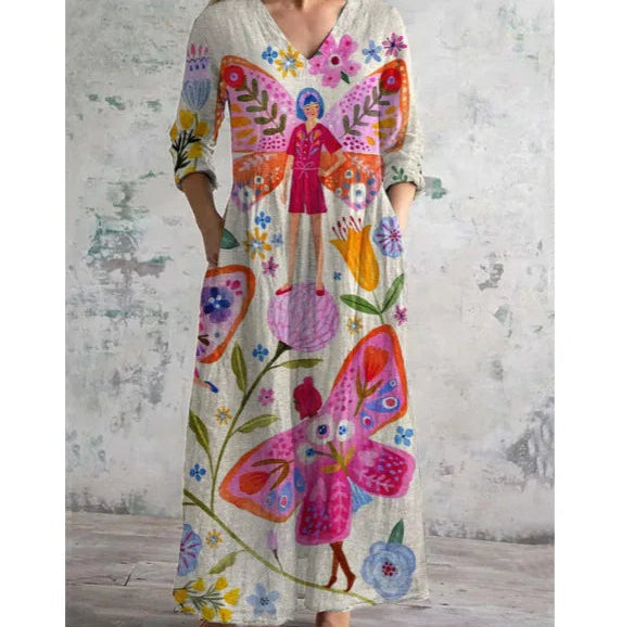 Lisette™ V-Neck A-Line Summer Dress