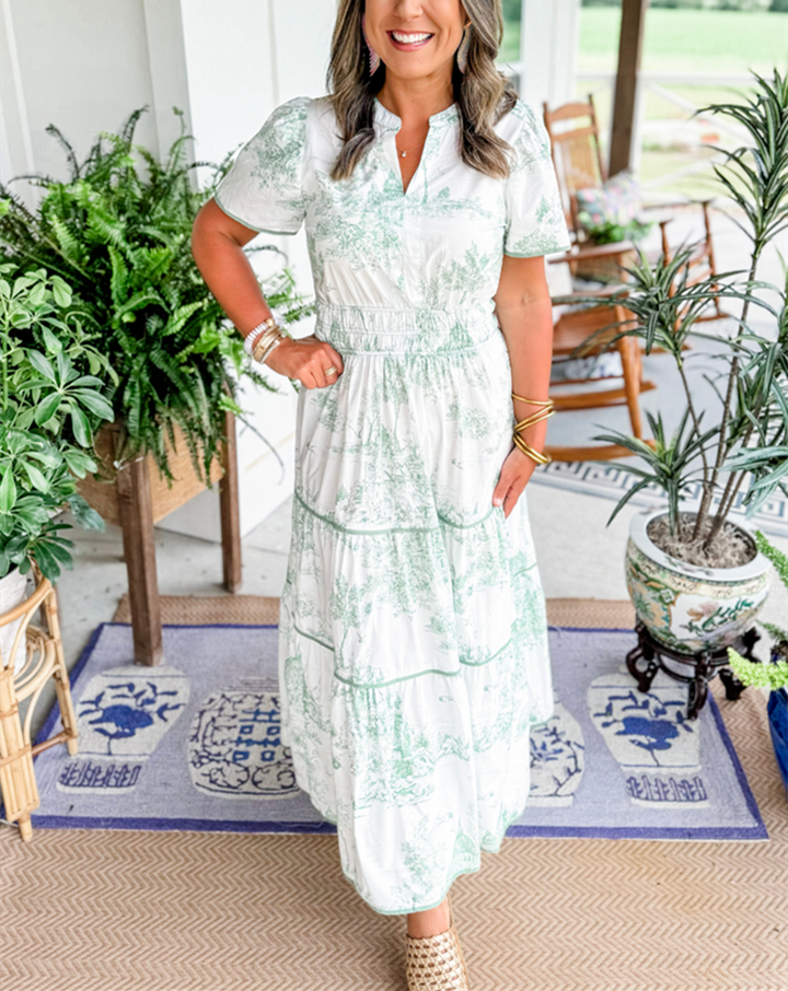 Esther™ Classic Toile Maxi Dress