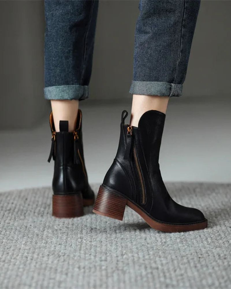 Myriam™ Premium Leather Ankle Boots