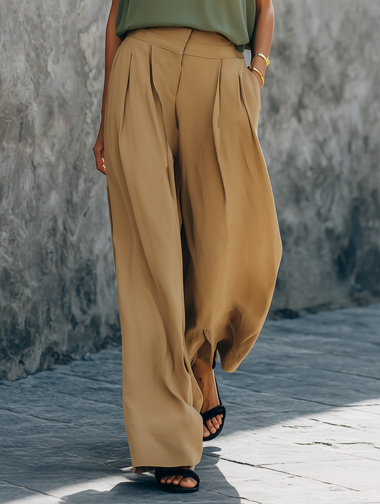 Clara™ Draped Wide-Leg Trousers