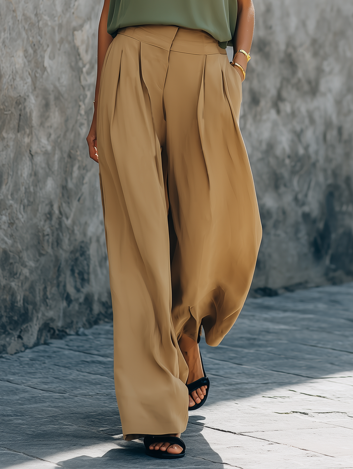Clara™ Draped Wide-Leg Trousers