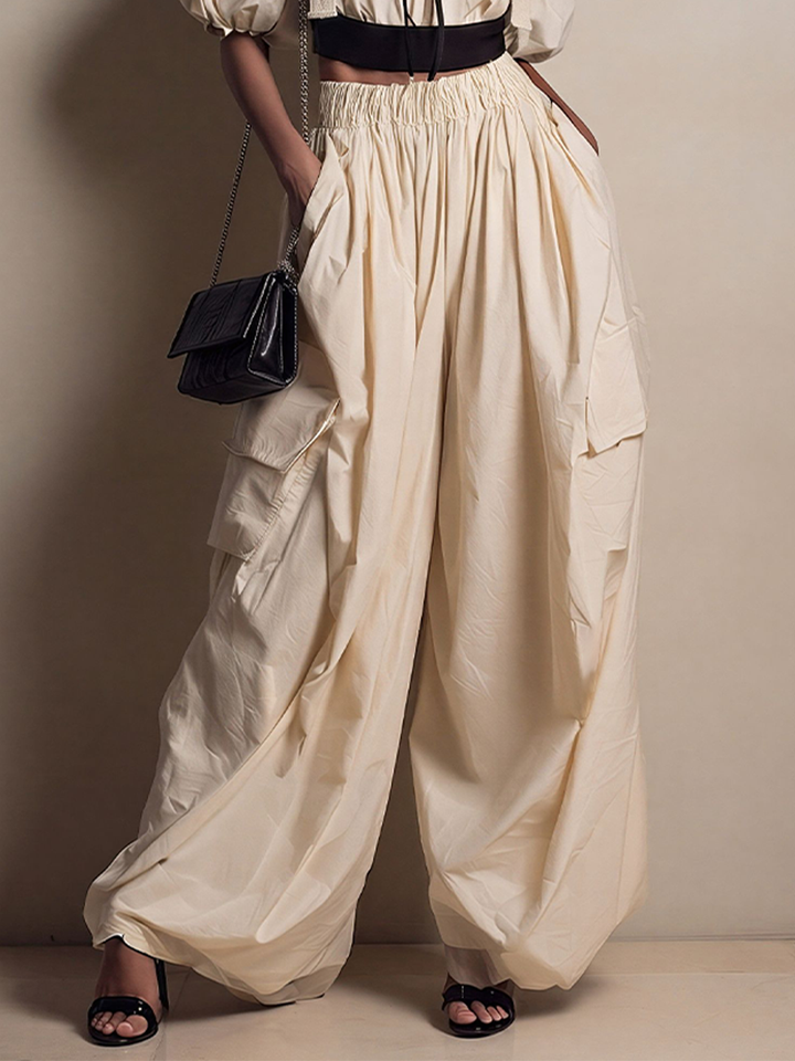 Mara™ Cream Cargo Trousers