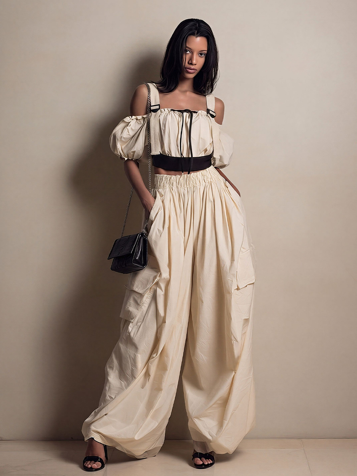 Mara™ Cream Cargo Trousers
