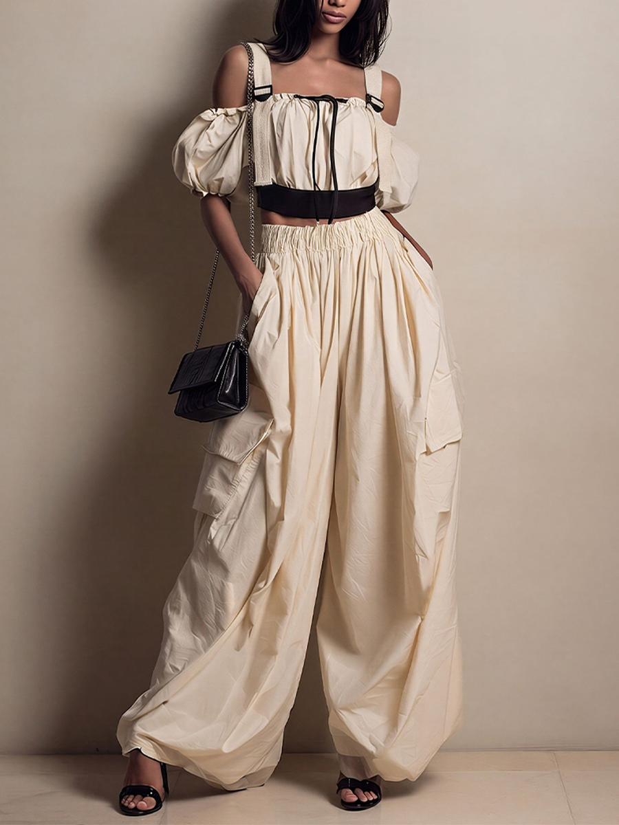 Mara™ Cream Cargo Trousers