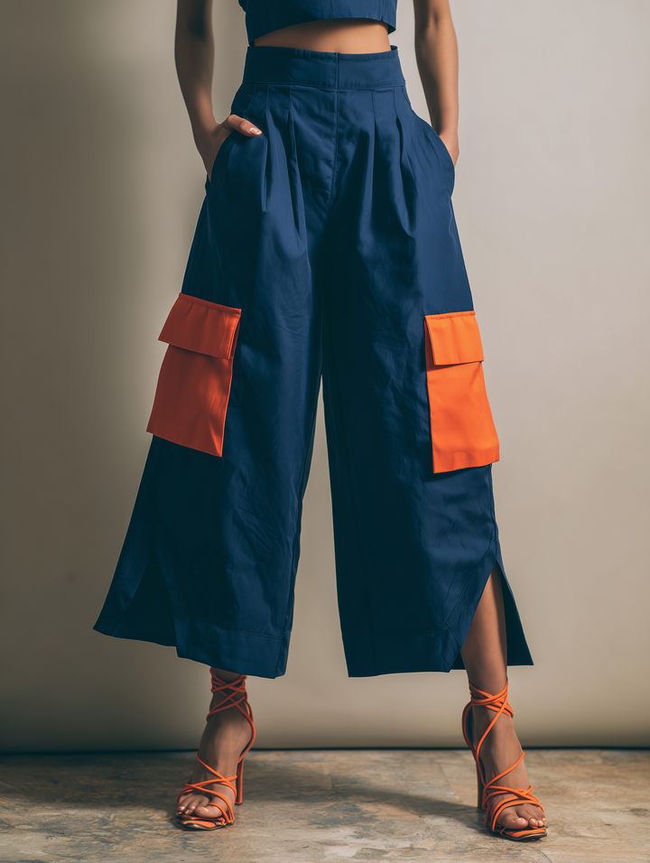 Aurelia™ Navy Pleated Culottes
