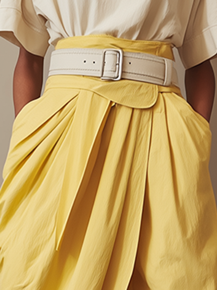 Elena™ Yellow Cropped Trousers