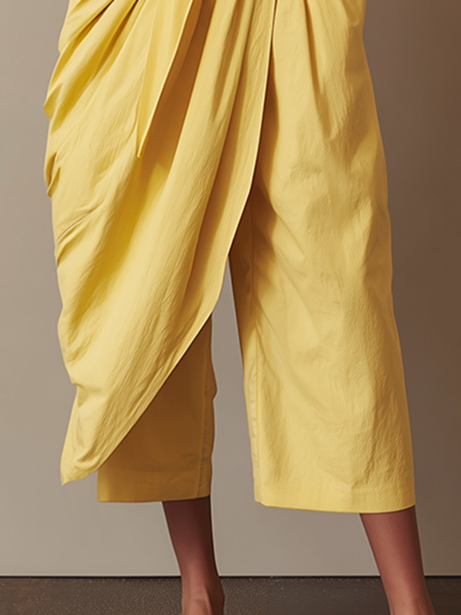 Elena™ Yellow Cropped Trousers