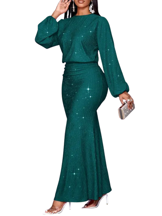 NEGGIE™ - Women’s Elegant Mermaid Hem Long Sleeve Bodycon Dress