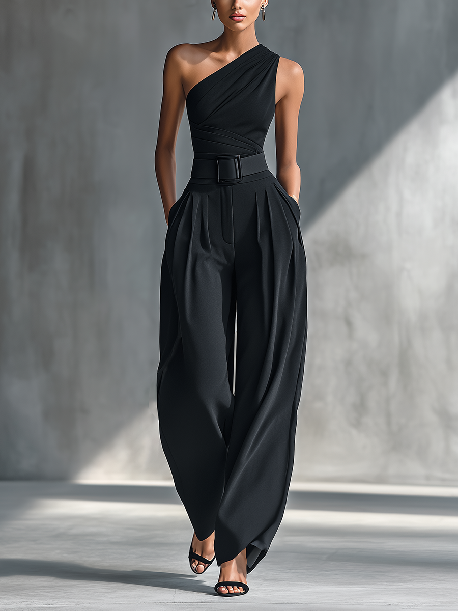 Vivienne™ Draped Wide-Leg Trousers