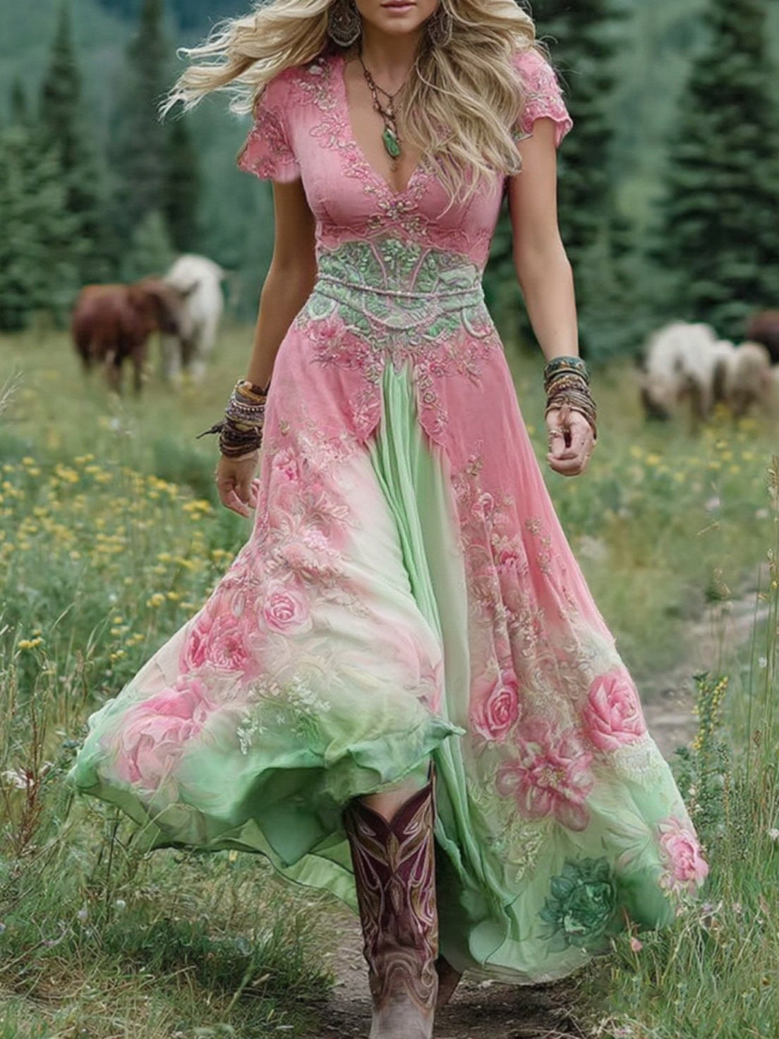 Hayden Isla | Colorfull Maxi Dress