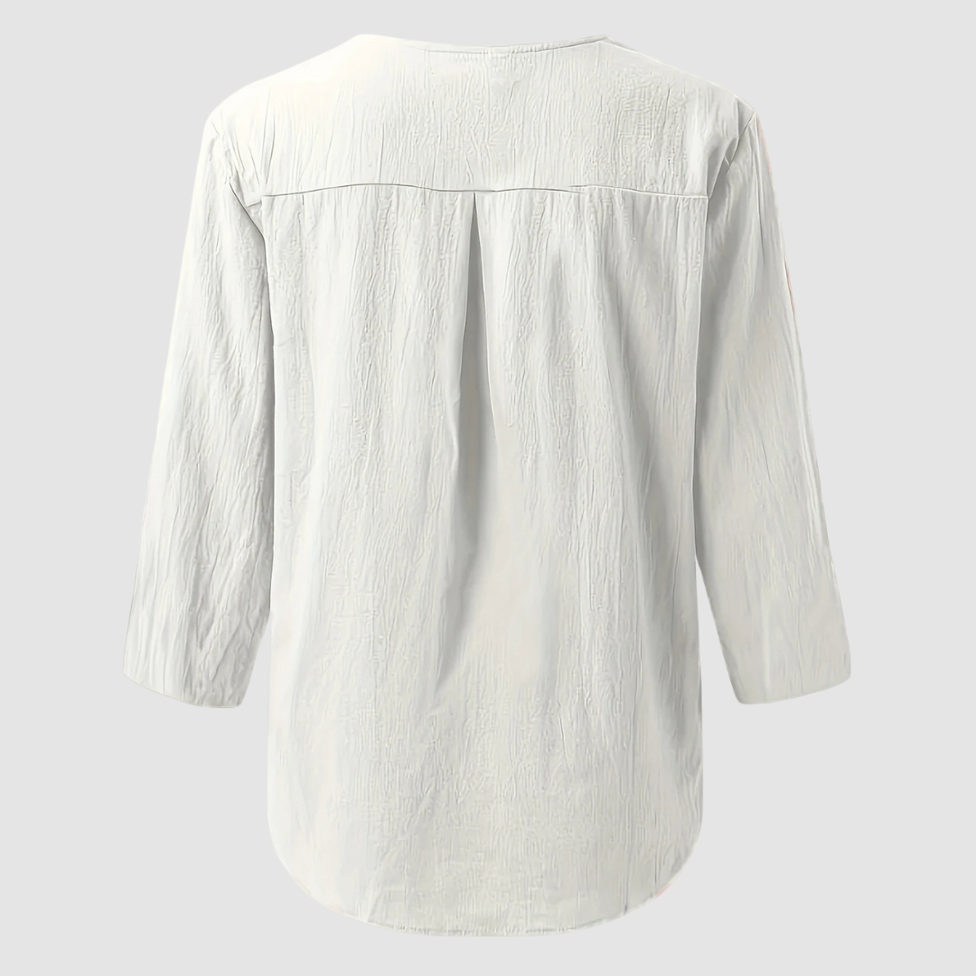 Melisa™ Casual Cotton & Linen Blouse