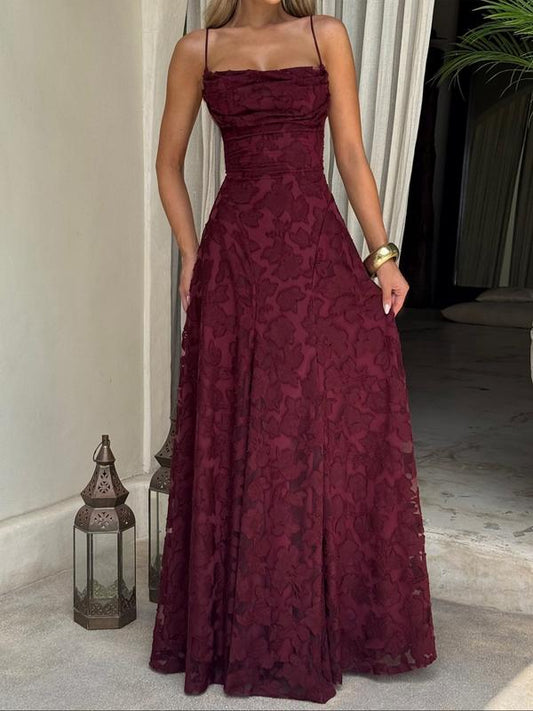 MABEL™ - Sexy Backless Lace Pattern Long Dress for Events