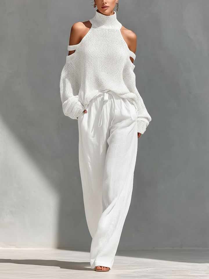 Aveline™ Beige Linen Trousers