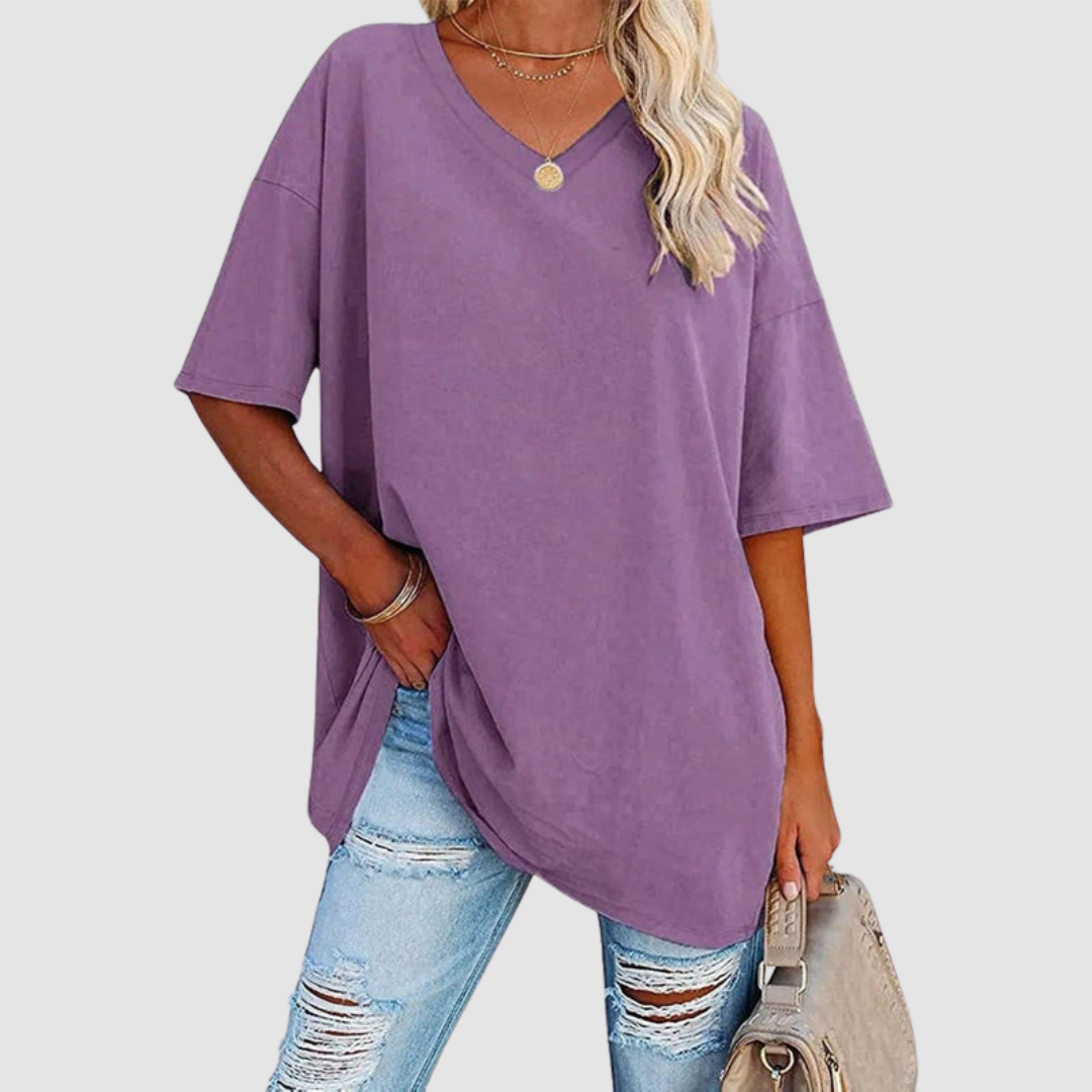 Gabrielle™ Elegant V-neck T-Shirt