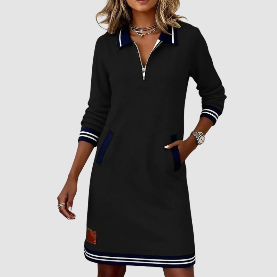 Lyssa™ Chic Zip-Neck Dress