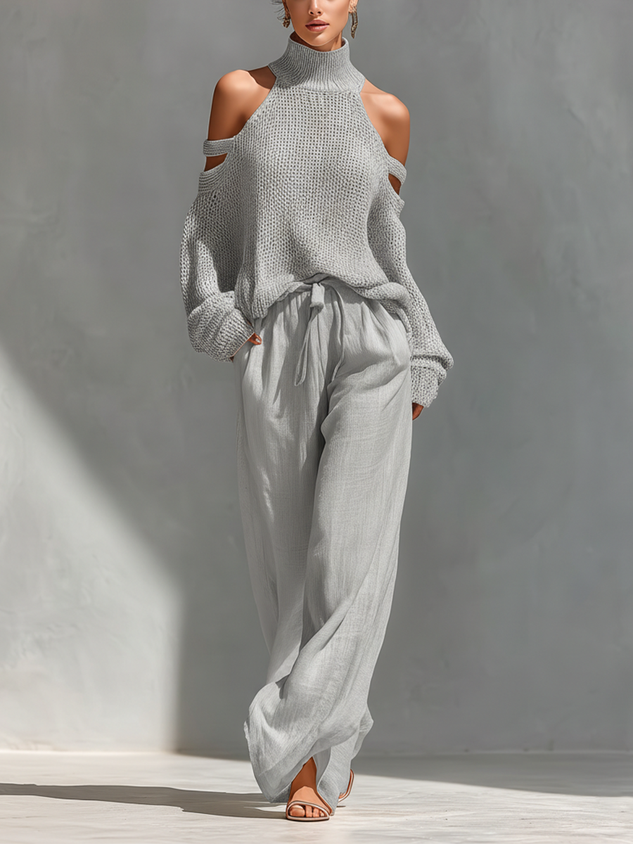 Aveline™ Beige Linen Trousers