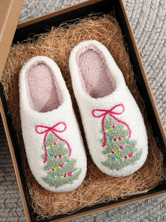 Clara™ Christmas Bow Slippers