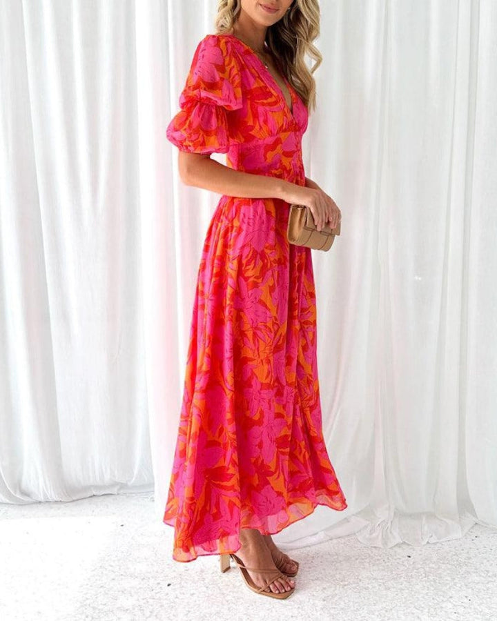 Marcella™ Puff-Sleeve Maxi Dress