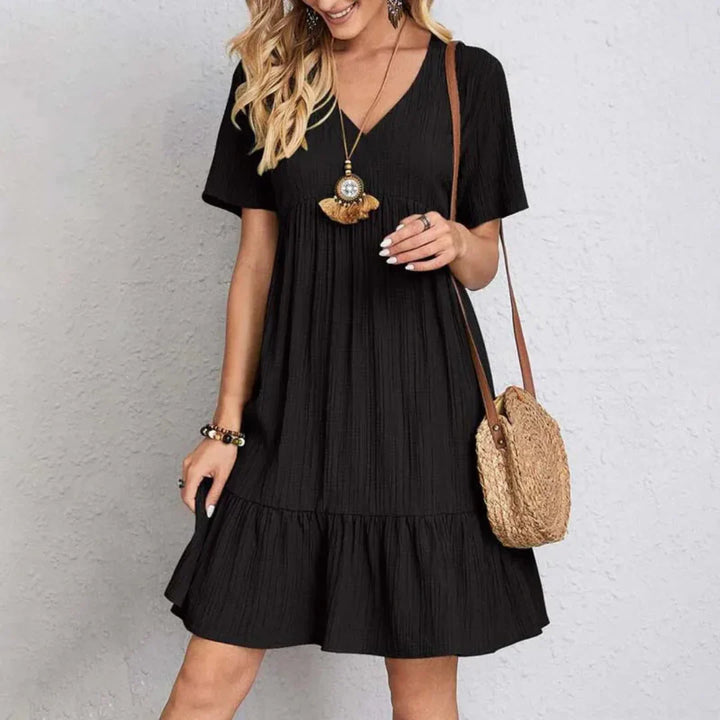 Valentina™ Elegant V-Neck Mini Dress