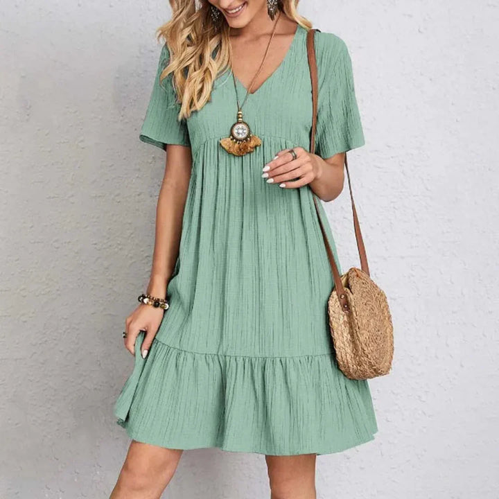 Valentina™ Elegant V-Neck Mini Dress