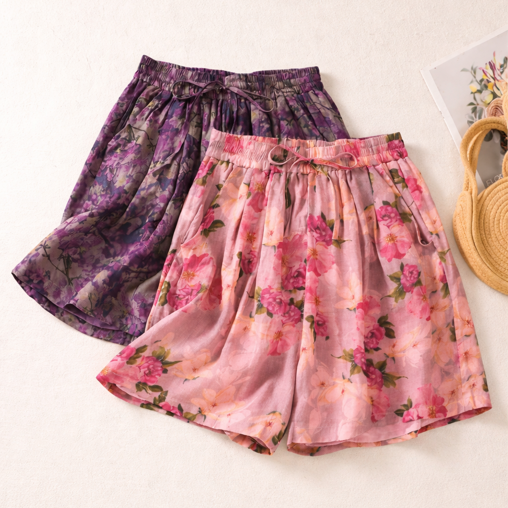 Alessia™ Floral Linen Shorts