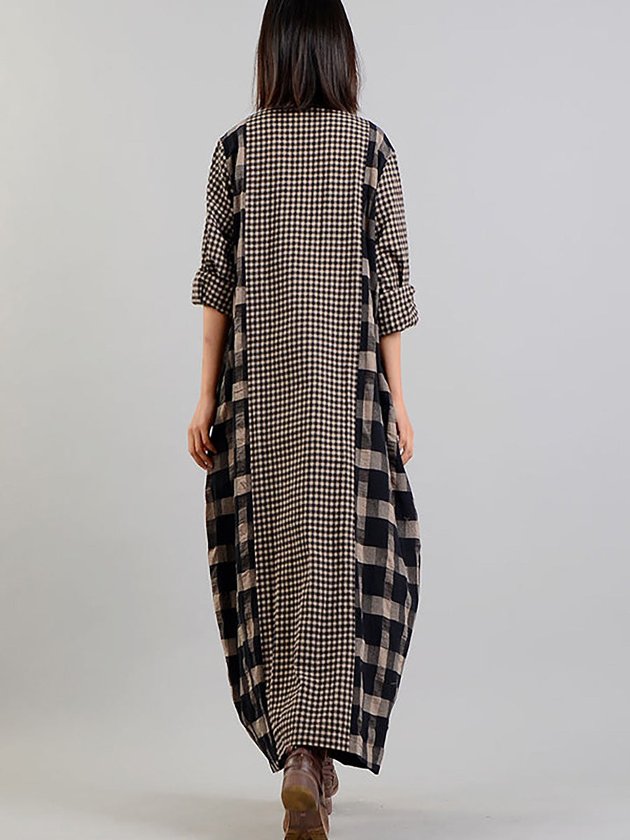 Vivienne™ Plaid Cotton-Linen Dress