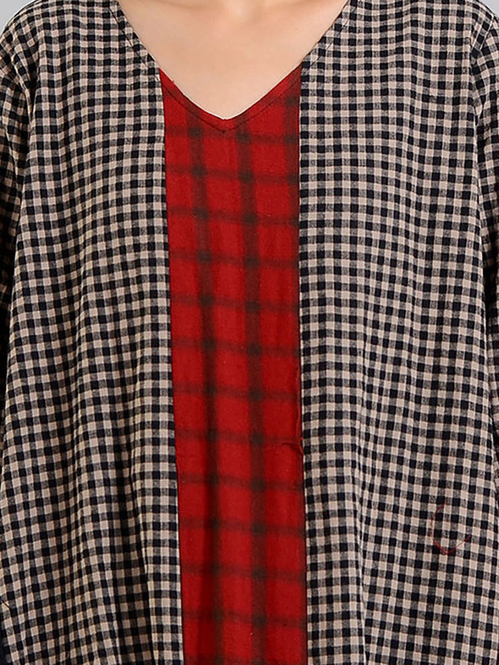 Vivienne™ Plaid Cotton-Linen Dress