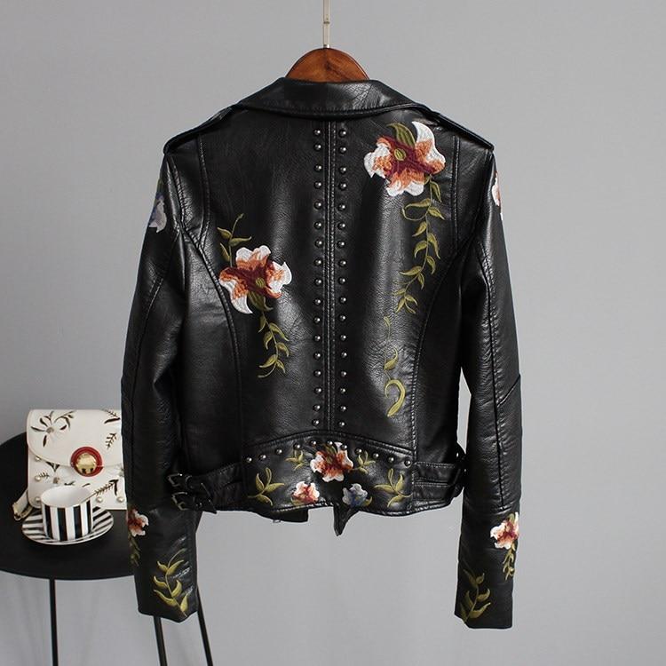 Hayden Ella | Stylish Embroidered Leather Jacket