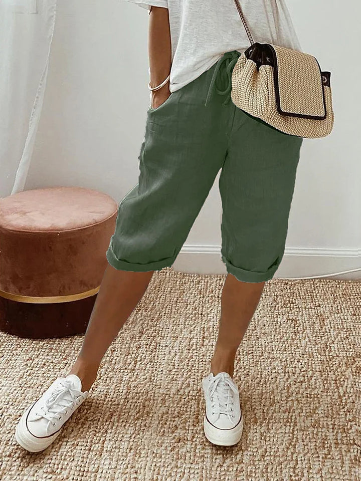 Adele™ Cotton-Linen Capri Pants