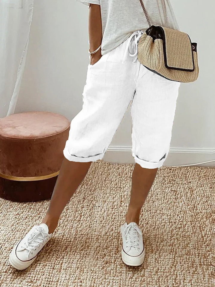 Adele™ Cotton-Linen Capri Pants