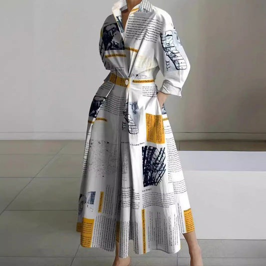 SOFER™ - Elegant Front Wrap Collared Maxi Dress