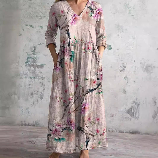 Celeste™ V-Neck A-Line Summer Dress
