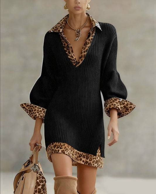 Laurena™ Elegant Leopard Dress