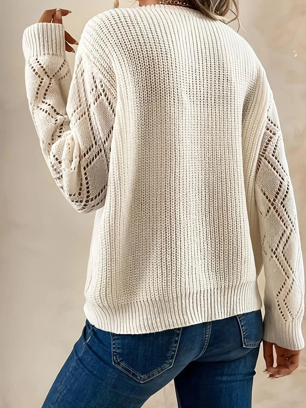 Hayden Marley | Solid V Neck Knitted Sweater