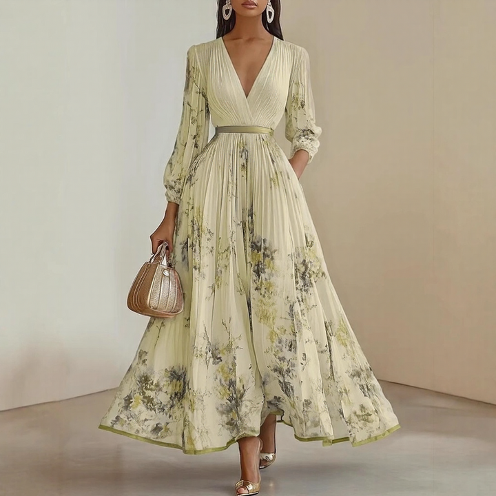 Hayden Milano | Elegant Pleated Maxi Dress