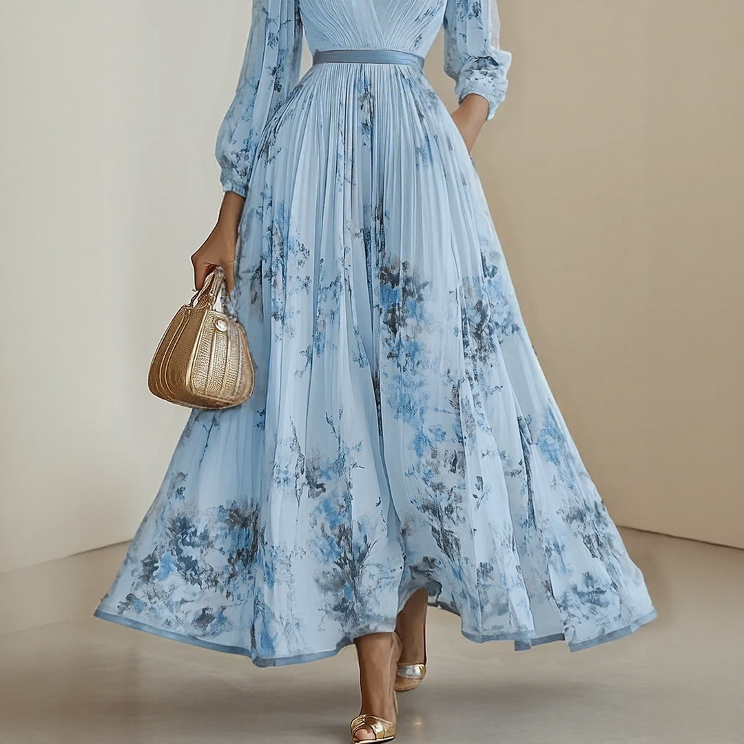 Hayden Milano | Elegant Pleated Maxi Dress