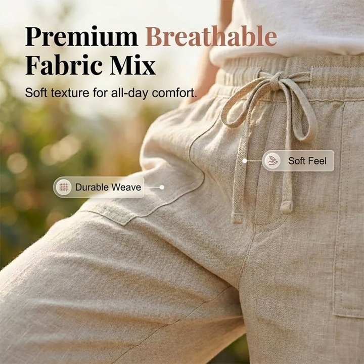 Adele™ Cotton-Linen Capri Pants