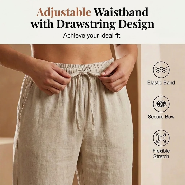 Adele™ Cotton-Linen Capri Pants