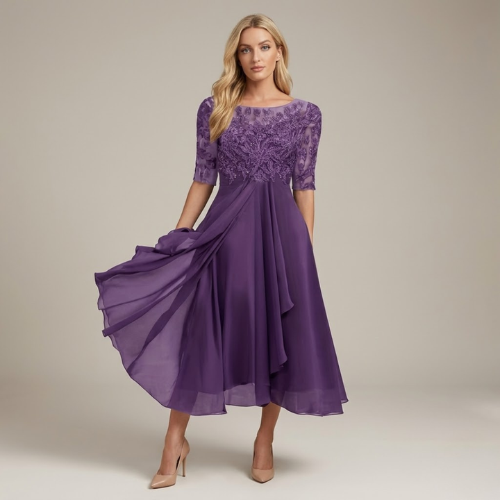 Marielle™ Navy Lace Midi Dress