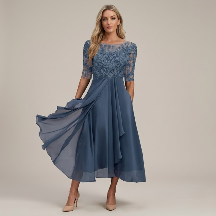 Marielle™ Navy Lace Midi Dress
