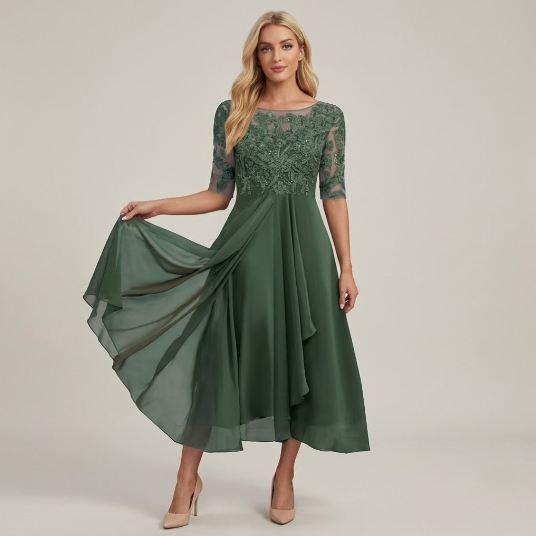 Marielle™ Navy Lace Midi Dress