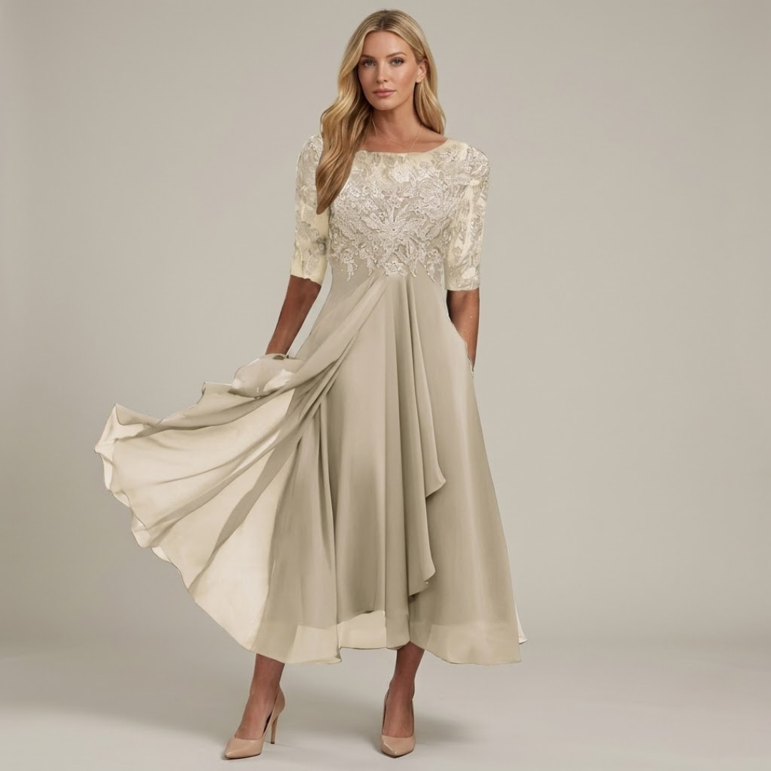 Marielle™ Navy Lace Midi Dress