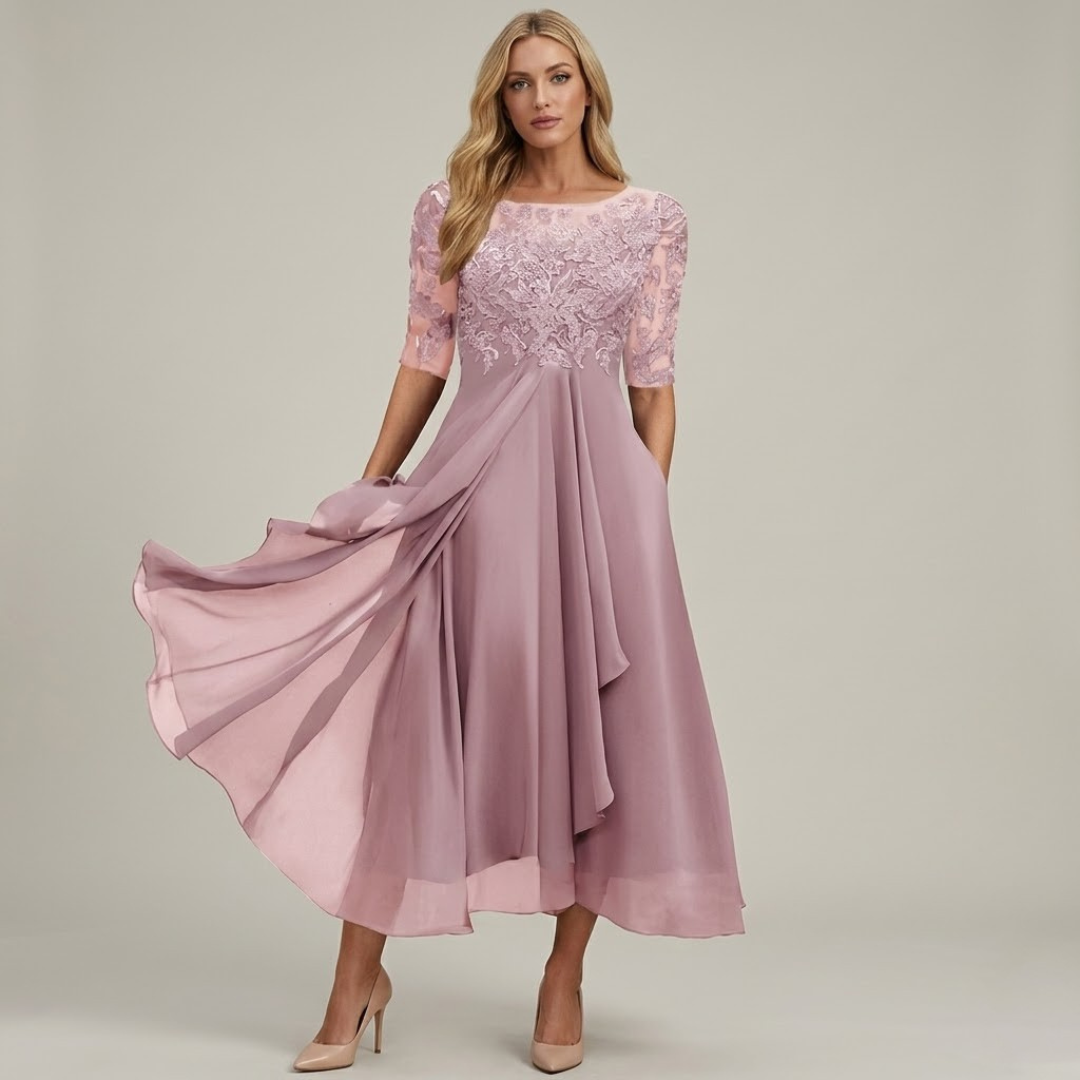 Marielle™ Navy Lace Midi Dress