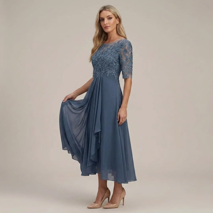 Marielle™ Navy Lace Midi Dress