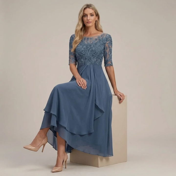 Marielle™ Navy Lace Midi Dress