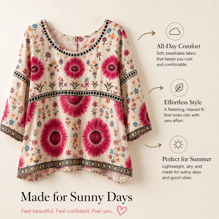 Rosalind™ Vintage Floral Blouse