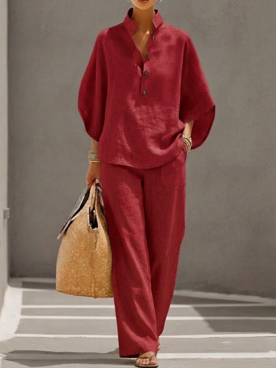 Marielle™ Linen-Cotton Two-Piece Set
