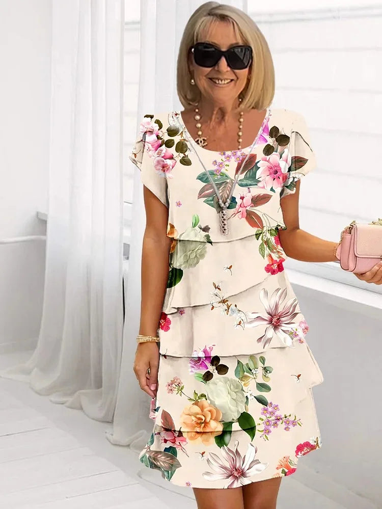 FLORA™ – Elegant Spring Midi Dress